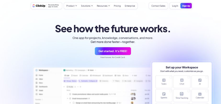 ClickUp - employee management software