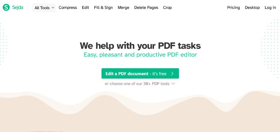AI PDF Tool - Sejda PDF Editor