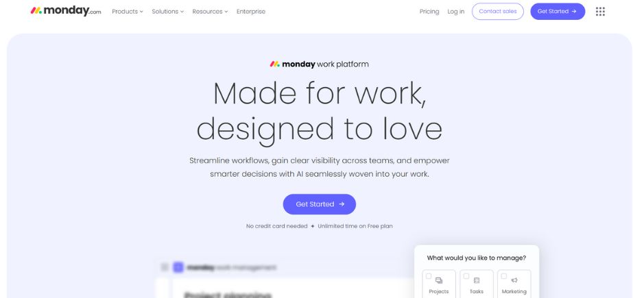 monday.com - employee management software
