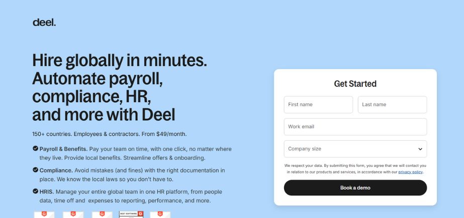 Deel - talent management tools