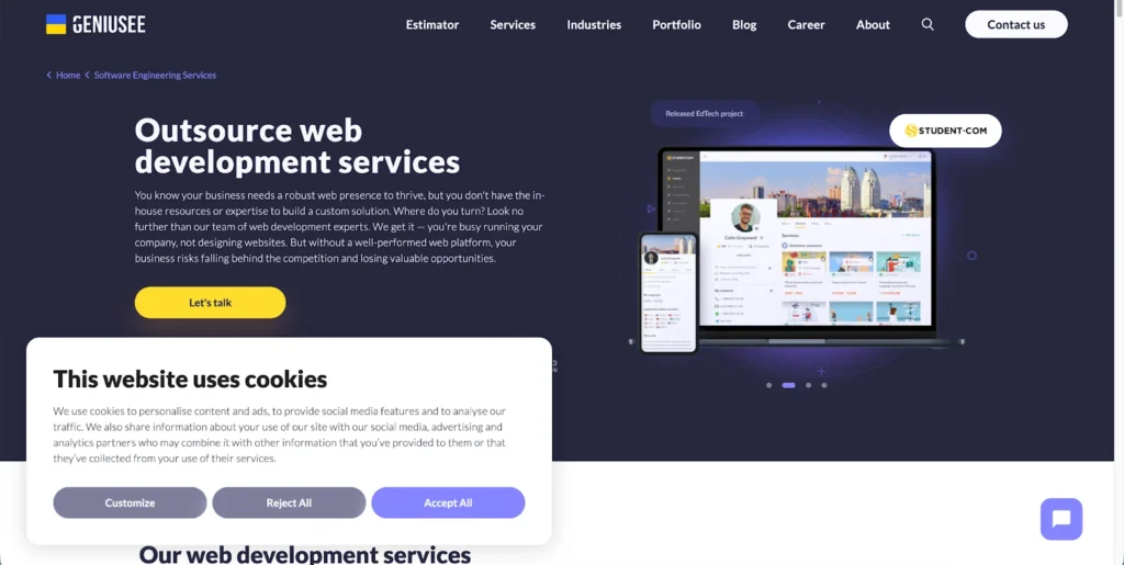 Web Development Company in USA - Geniusee