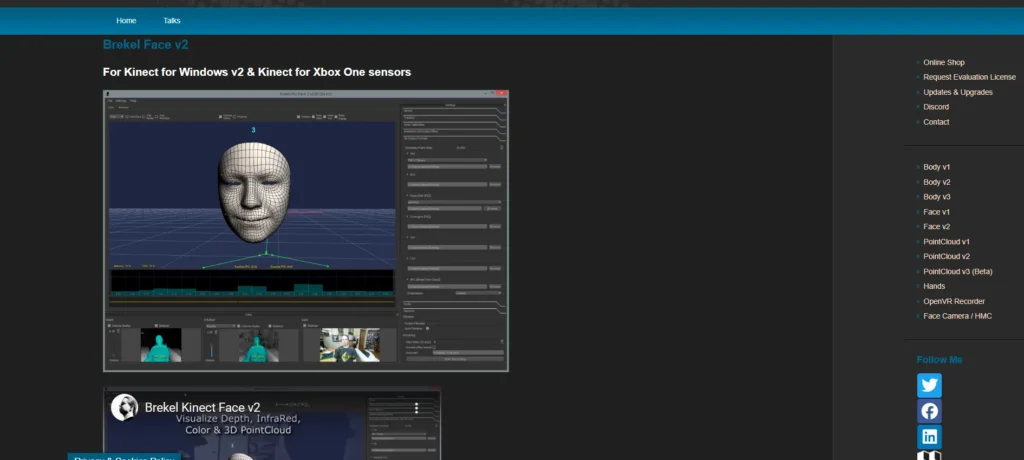 Face Mocap Software - Brekel Pro Face