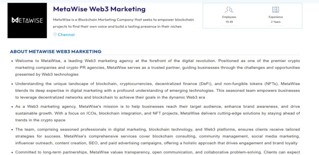 Web3 Digital Marketing Agency in India - MetaWise