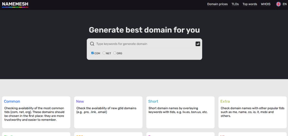 Name Mesh - AI Business Name Generators