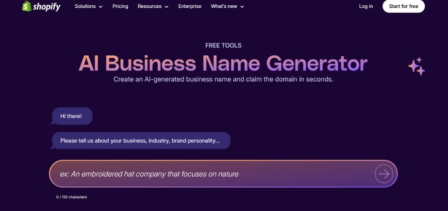Shopify Business Name Generator - AI Business Name Generators