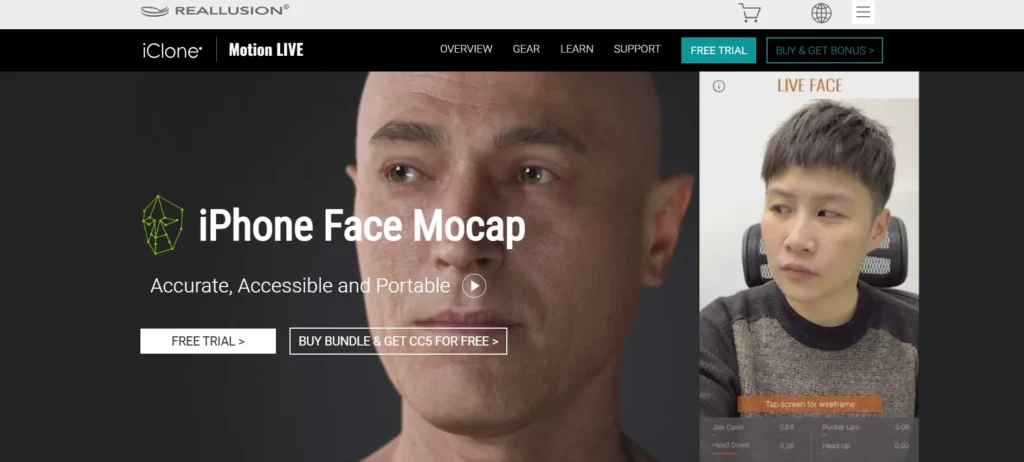 Face Mocap Software - iClone Motion LIVE Face
