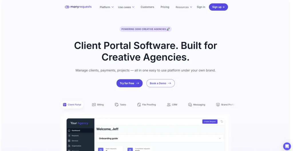 Client Portal by ManyRequests-Client & Customer Portal Software