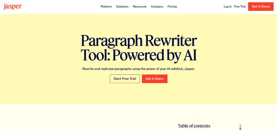 Jasper - Best AI Rewriter Tools