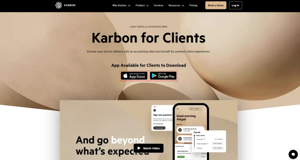 Karbon-Client & Customer Portal Software