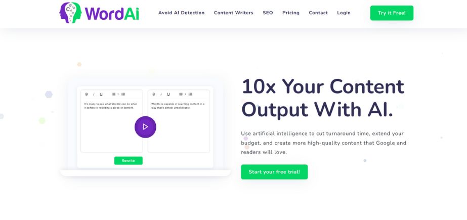 WordAi - Best AI Rewriter Tools