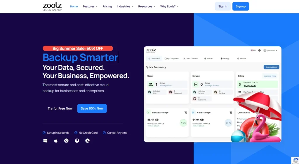 Zoolz Cloud Backup for Business -Cloud Backup Services