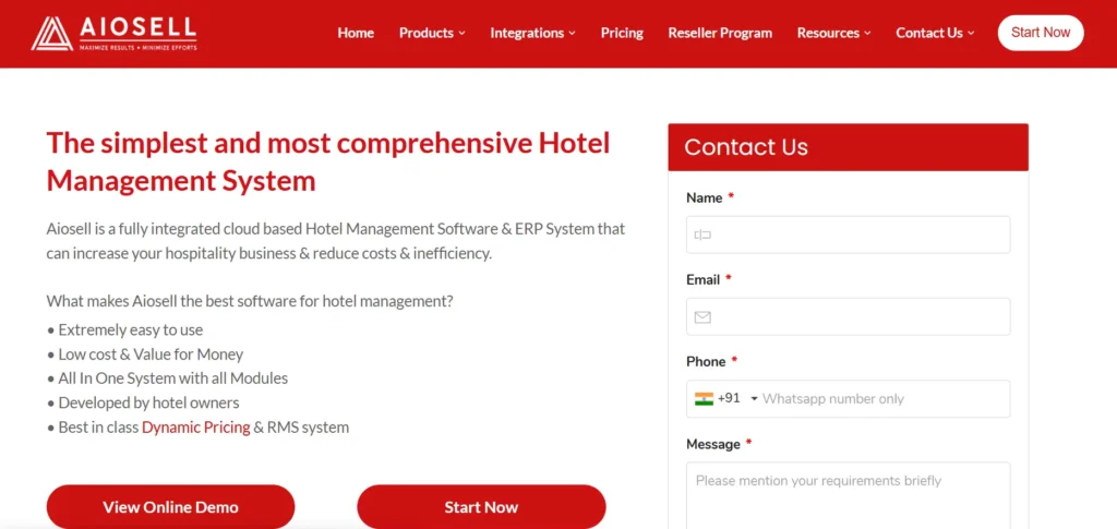 Best Hotel Front Desk Software: Aiosell