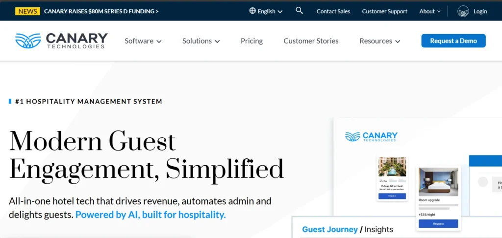 Best Hotel Front Desk Software: Canary Technologies
