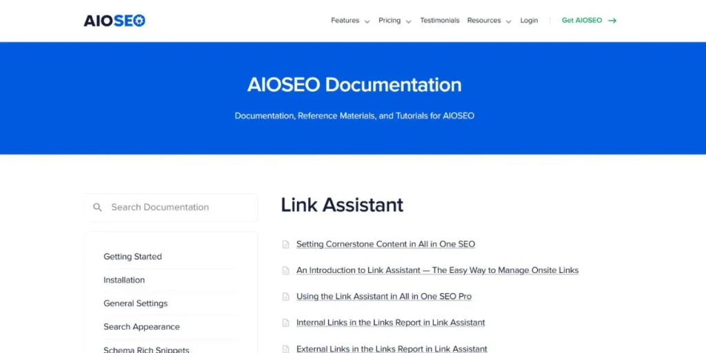 Internal Linking Tool - All in One SEO – Link Assistant