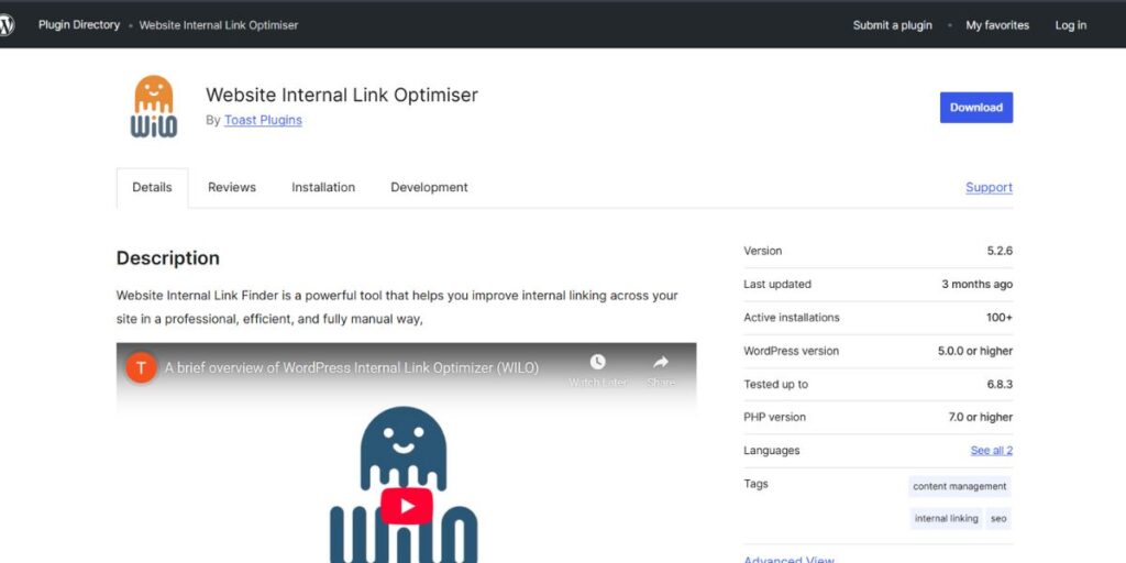 Internal Linking Tool - WordPress Internal Link Optimiser