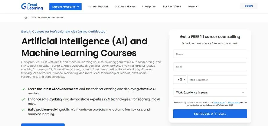 Great Learning - AIML Courses