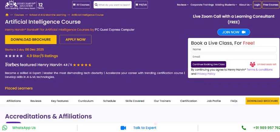 Henry Harvin - AIML Courses