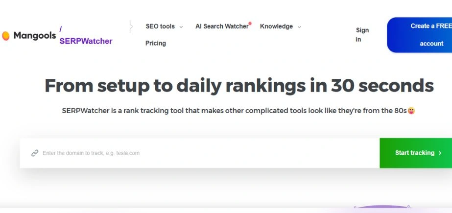 SE Ranking Alternatives - SerpWatcher by Mangools