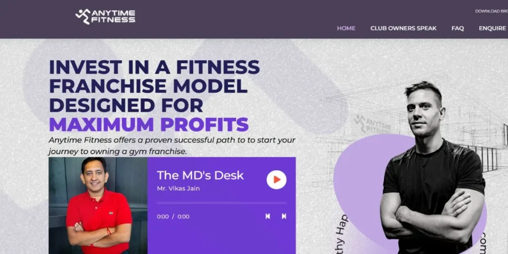 Anytime Fitness - Top Gym Franchise In India