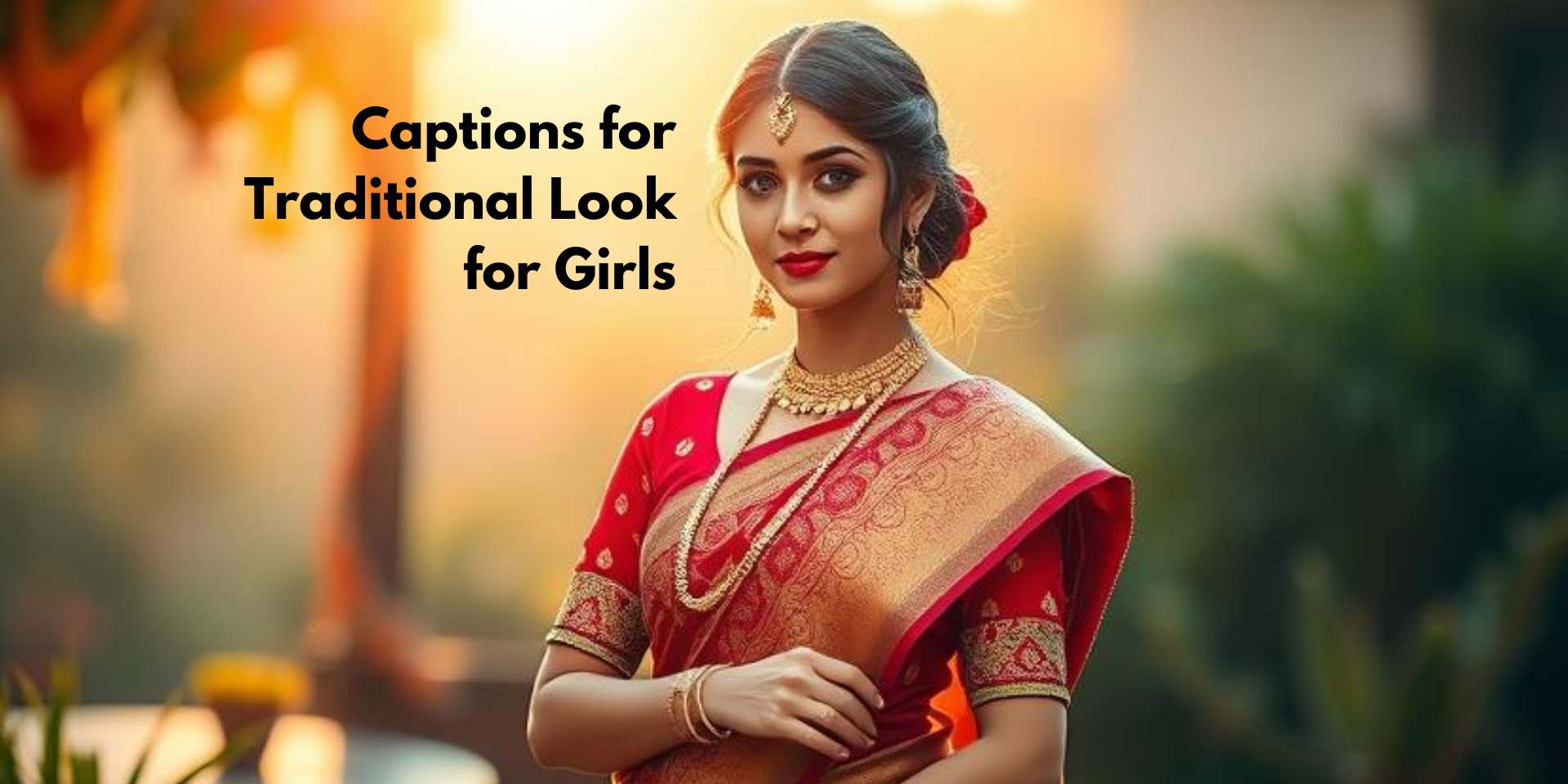 Captions for Traditional Look for Girls