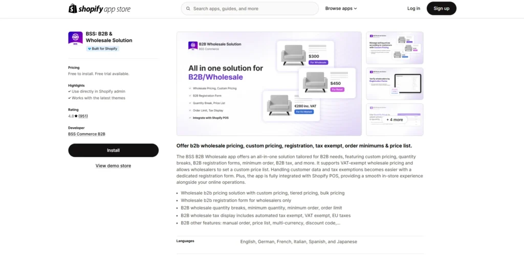 Shopify Wholesale Apps - B2B & Wholesale Solution by BSS Commerce