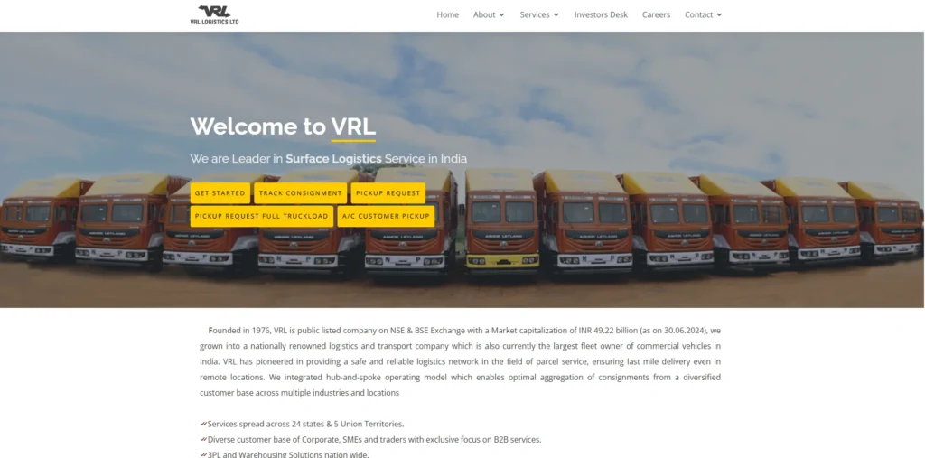 Logistics Companies in Kochi - VRL Logistics