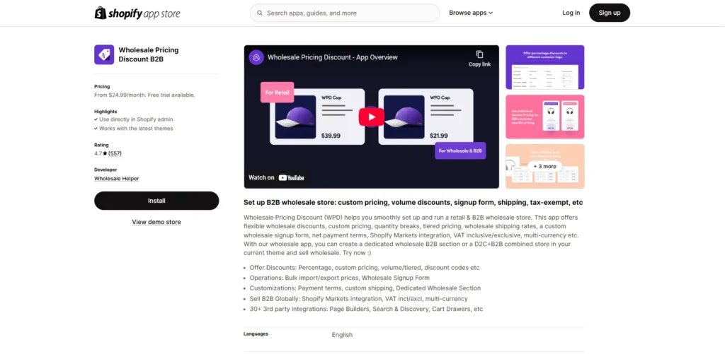 Shopify Wholesale Apps - Wholesale Pricing Discount