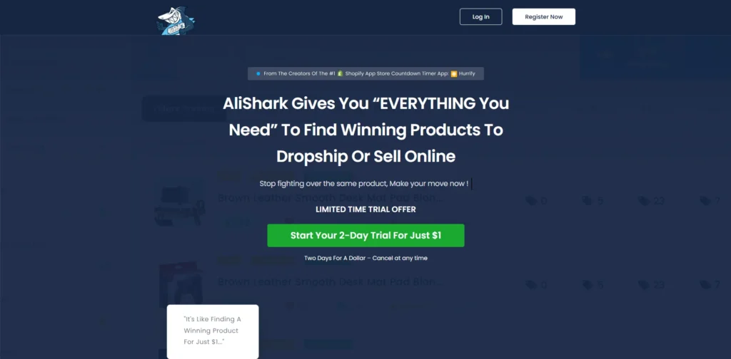 Dropshipping Product Research Tool - AliShark