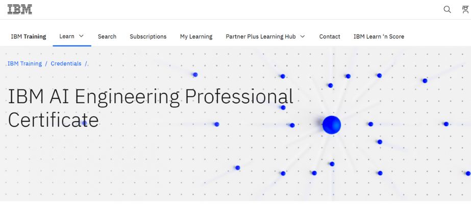 AI Training Online - IBM AI Engineering Professional Certificate
