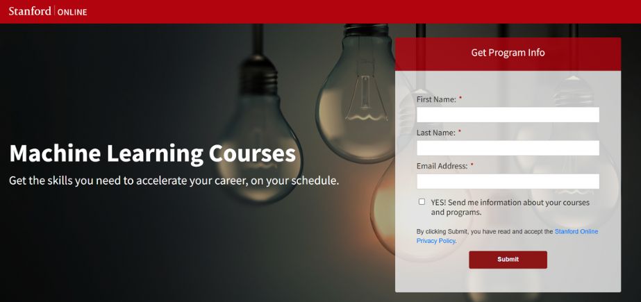 AI Training Online - Machine Learning – Stanford University