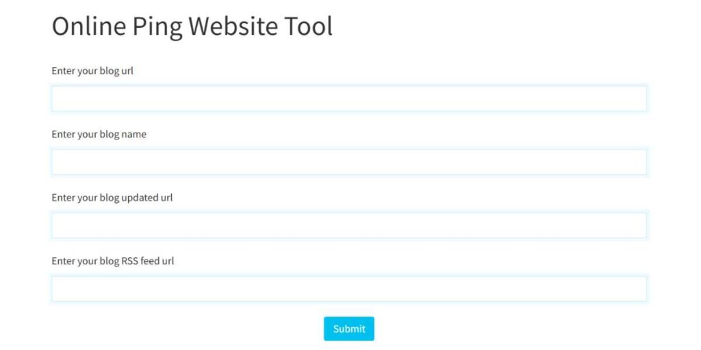 Ping Submission Sites