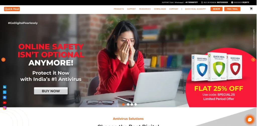 Antivirus Software - Quick Heal Total Security