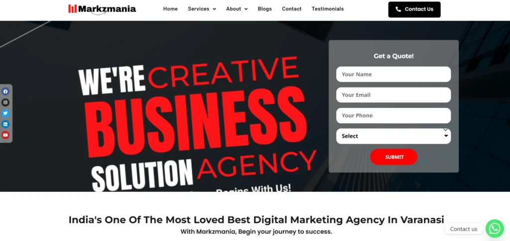 Digital Marketing Agency in Varanasi - Markzmania