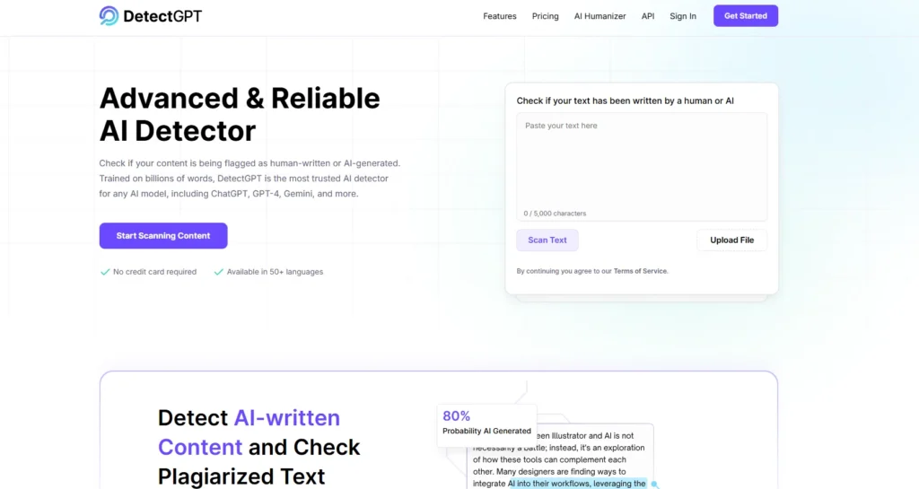 AI content detector - DetectGPT
