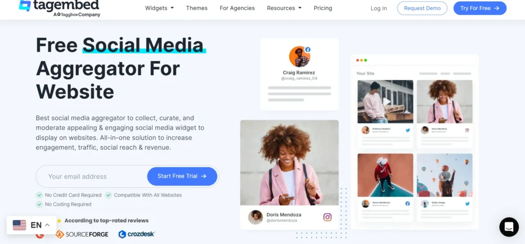 Tagembed - Social Media Aggregator