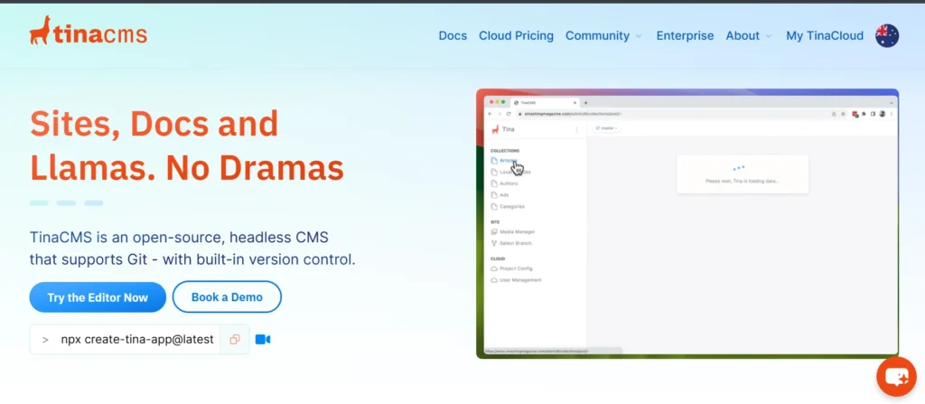 CMS for Next.js - TinaCMS