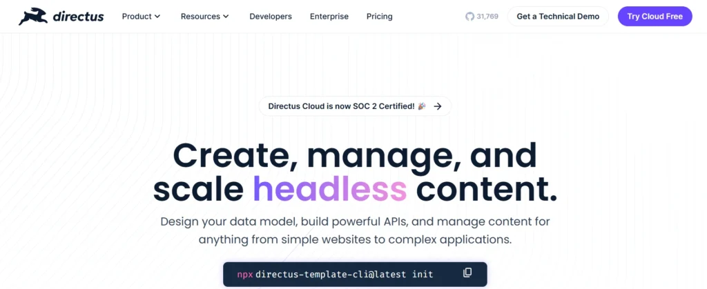 CMS for Next.js - Directus