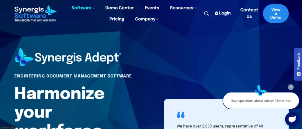 PLM Software - Synergis Adept

