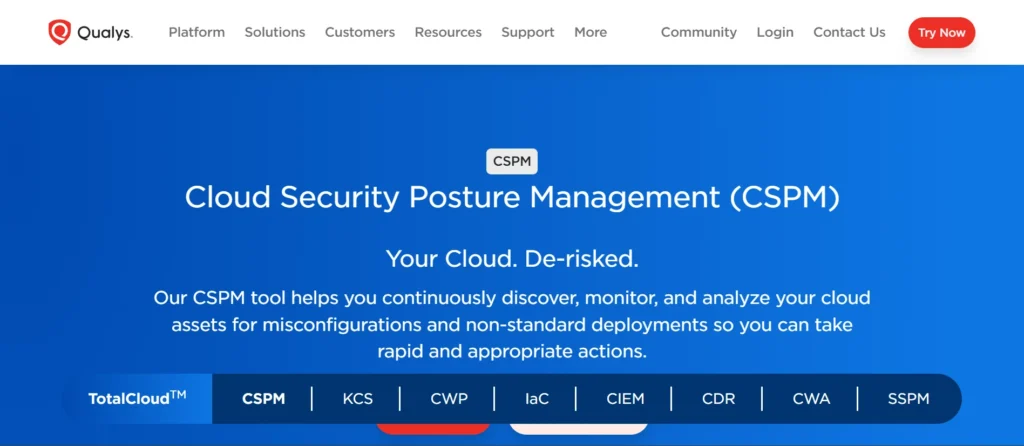 CSPM Tool – Qualys CloudView
