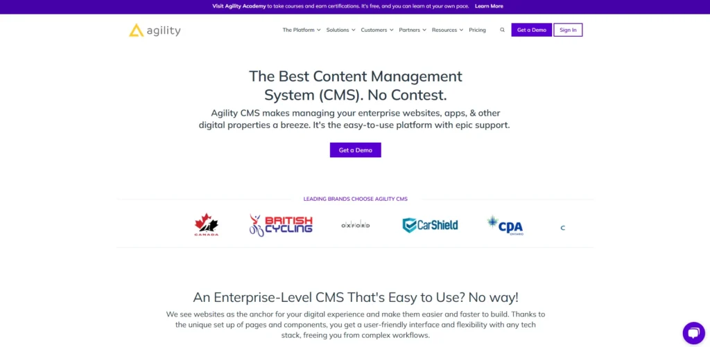 CMS for Jamstack - Agility CMS