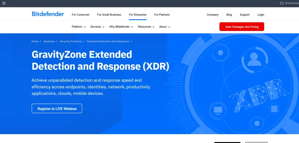XDR Solution and Vendor - Bitdefender GravityZone XDR