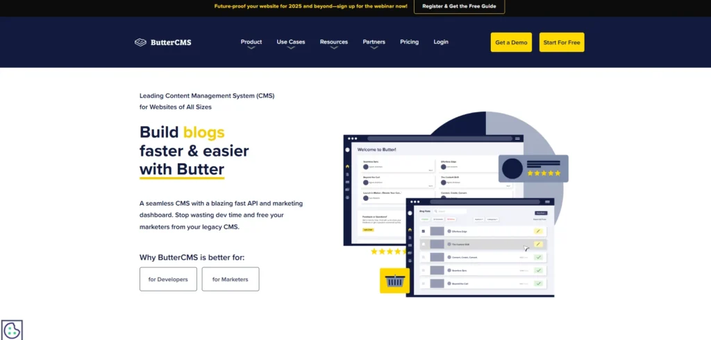 CMS for Jamstack - ButterCMS