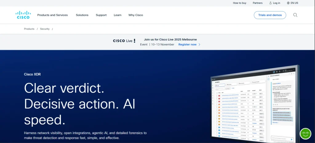 XDR Solution and Vendor - Cisco XDR