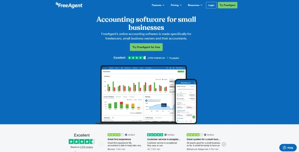 FreeAgent- bookkeeping software for small business