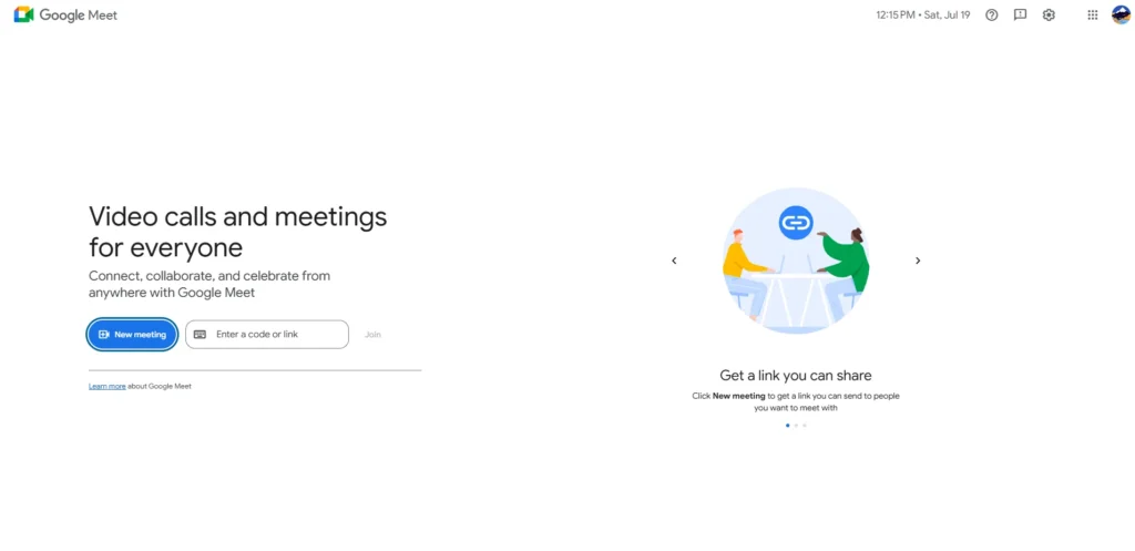 Video Conferencing Software - Google Meet