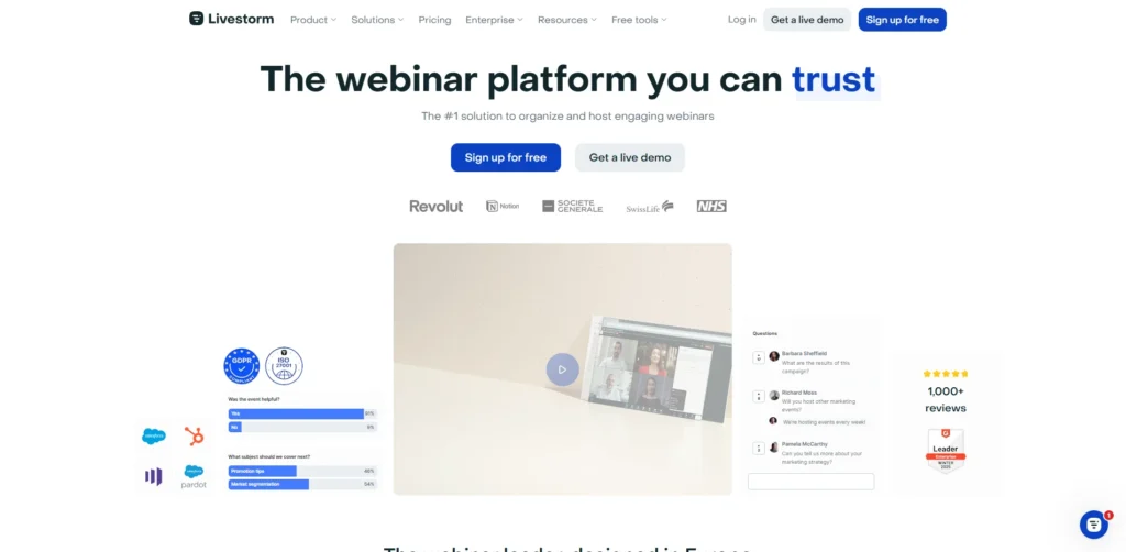 Video Conferencing Software - Livestorm