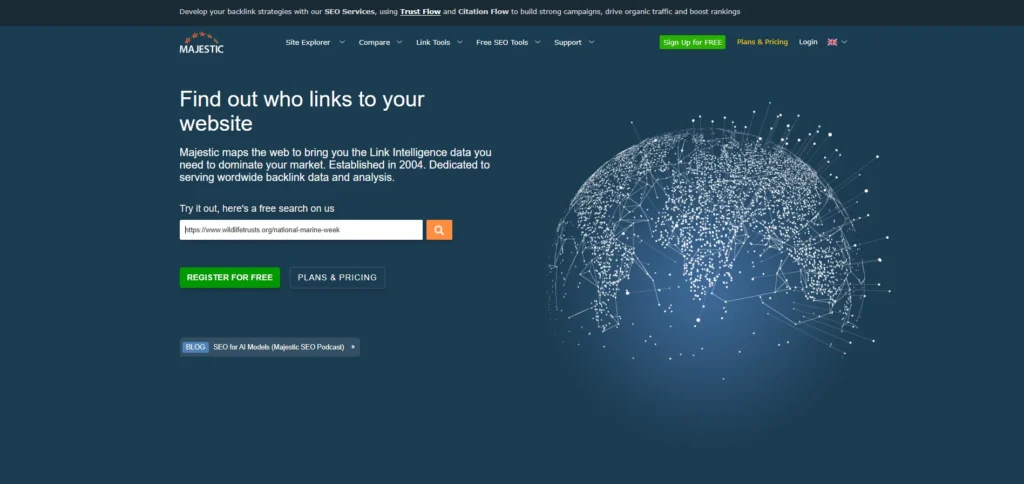 Backlink Analysis Tool - Majestic SEO