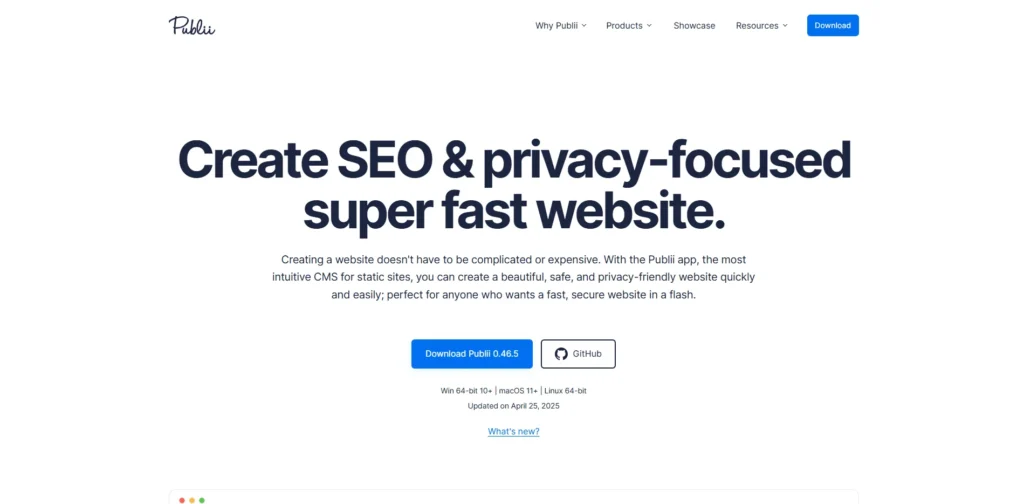 CMS for Jamstack - Publii