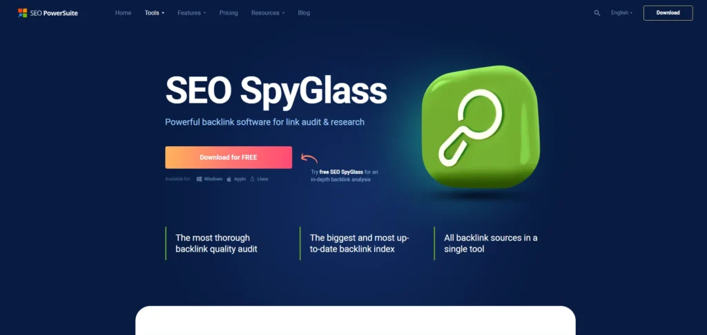 Backlink Analysis Tool - SEO SpyGlass by SEO PowerSuite