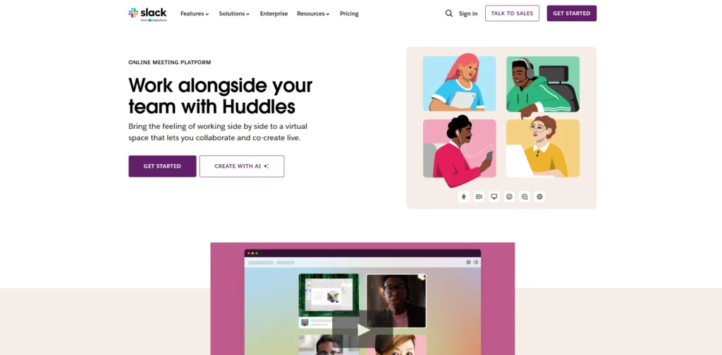 Video Conferencing Software - Slack Huddles